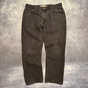 Vintage Levi's 505 Mens Jeans Regular Fit Black Wash‎ Denim Size 38x30